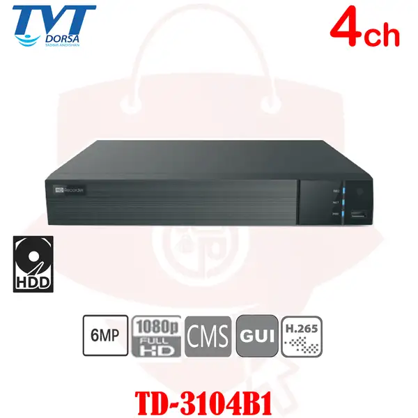 دستگاه ذخیرهNVR تحت شبکه4CH برندTVTمدلTD-3104-B1
